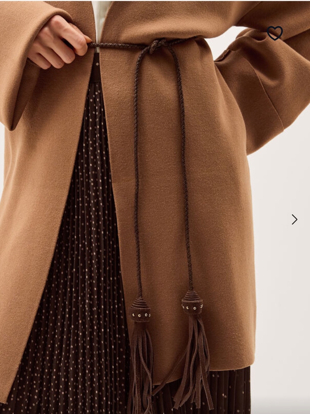 BOHO Fringed Cord Rope Suedette Tassel Brown Chocolate Belt